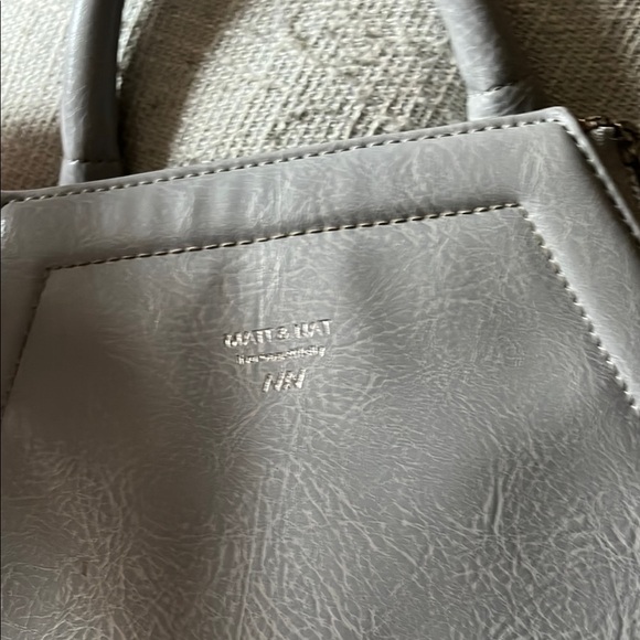 Mansur Gavriel Gray Pebbled Leather Shoulder Bag - Picture 3 of 4